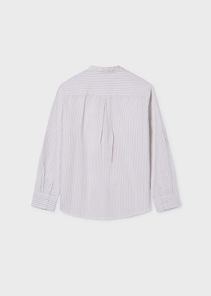_MAYORAL MAO COLLAR STRIPED SHIRT