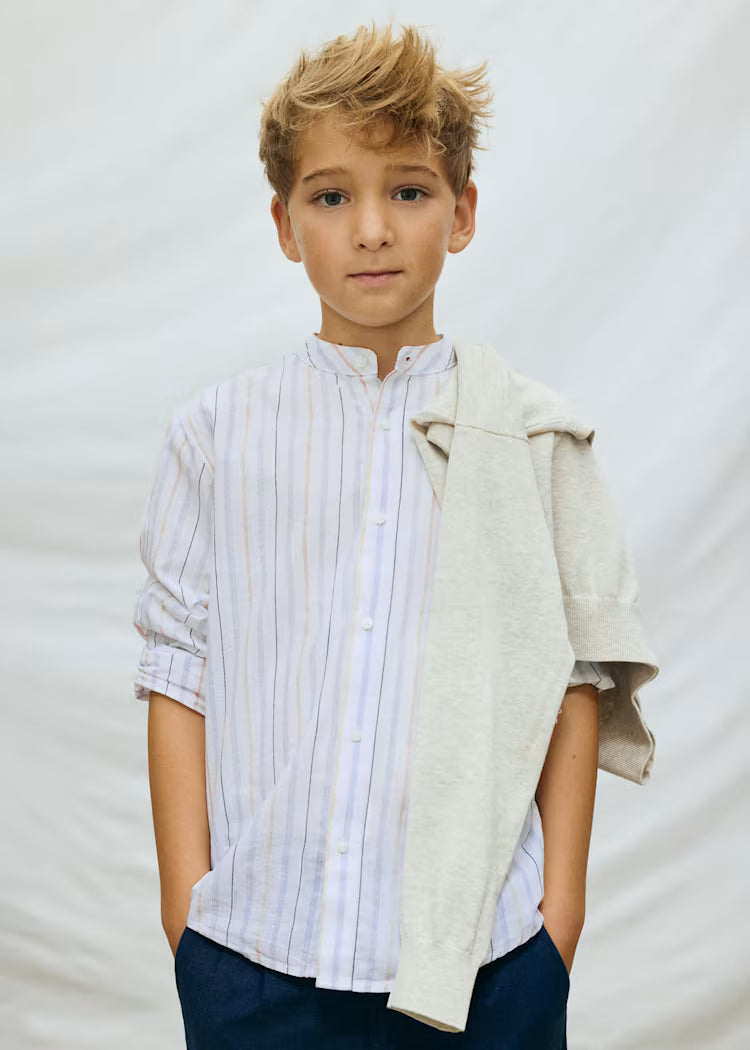 MAYORAL LONG-SLEEVED SHIRT WITH MANDARIN COLLAR