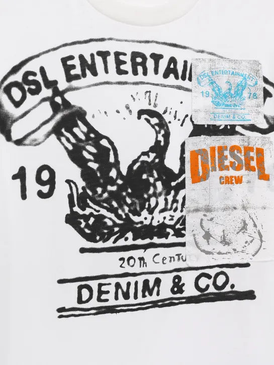DIESEL KIDS TDERSIM GRAPHIC T SHIRT