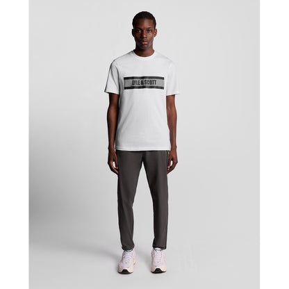 LYLE&SCOTT LOGO STRIPED GRAPHIC T SHIRT