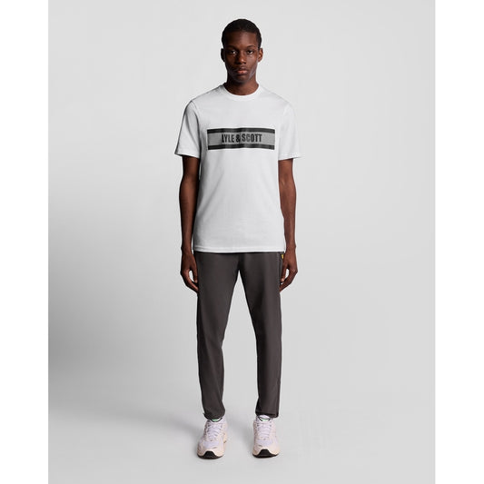 LYLE&SCOTT LOGO STRIPED GRAPHIC T SHIRT