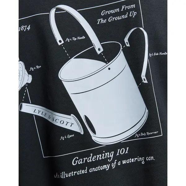 LYLE & SCOTT CAN WATERING PRINT T SHIRT