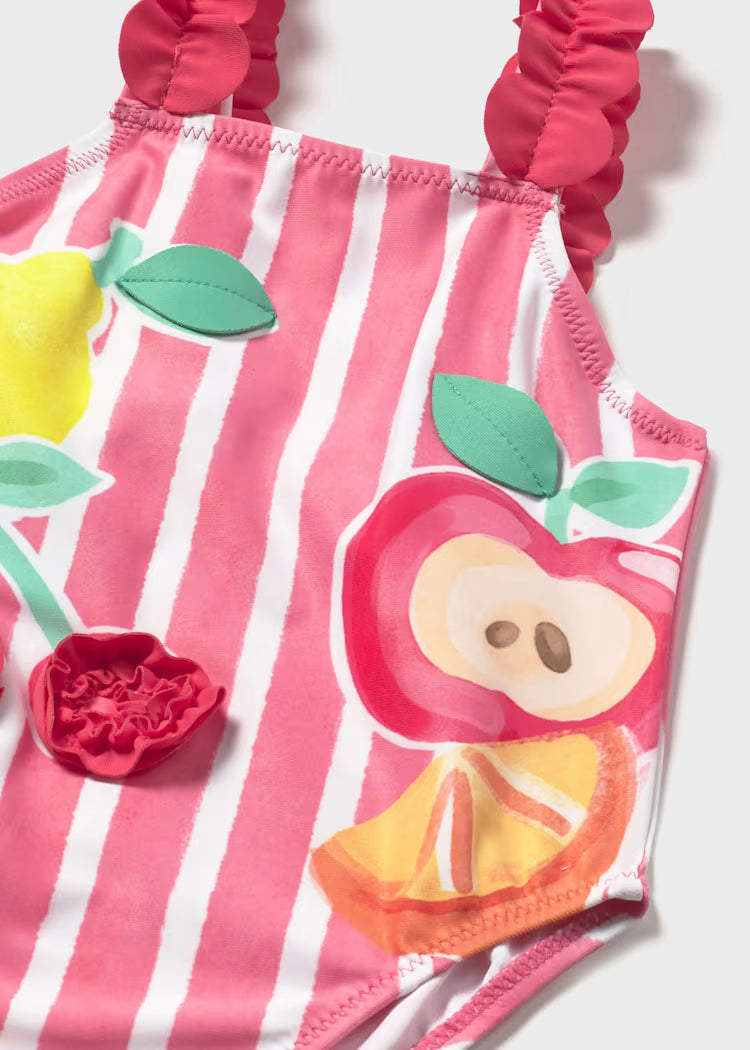 MAYORAL GIRLS STRIPED SWIMSUIT
