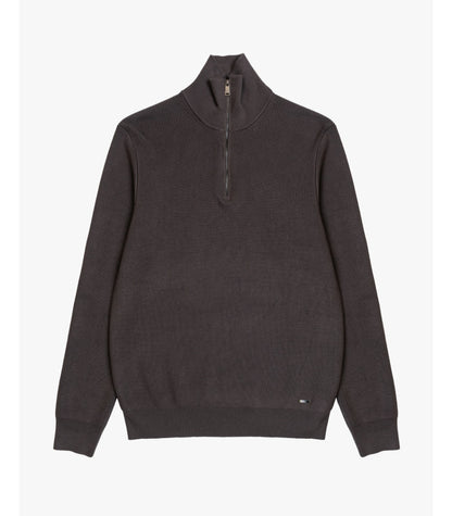 GIANNI LUPO KNITTED HALF ZIP SWEATER