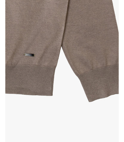 GIANNI LUPO COTTON SWEATER WITH QUARTER ZIP COLLAR