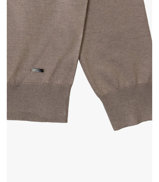 GIANNI LUPO COTTON SWEATER WITH QUARTER ZIP COLLAR