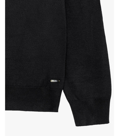 COTTON SWEATER WITH QUARTER ZIP COLLAR