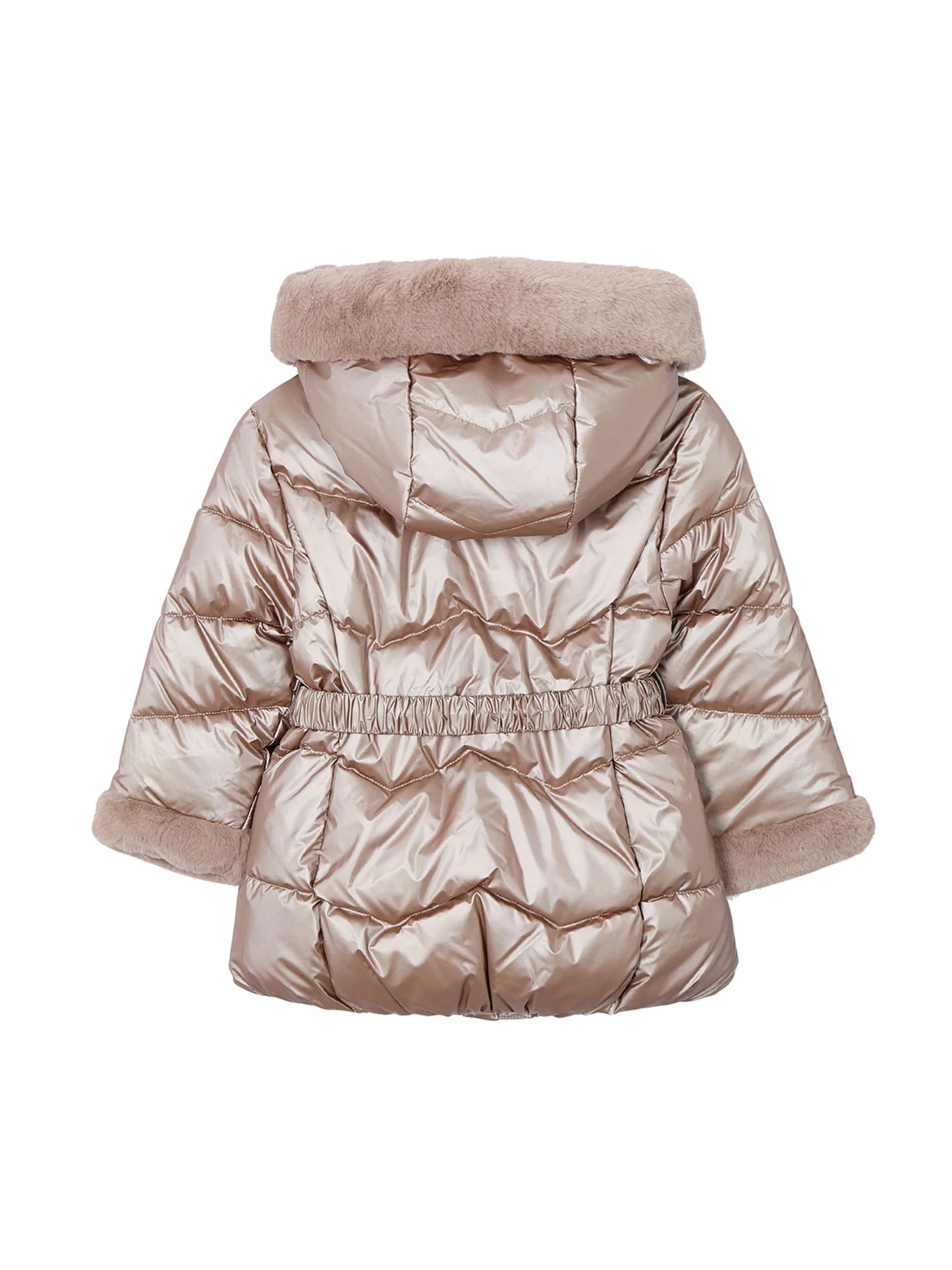 MAYORAL GLOSSY COAT WITH BELT