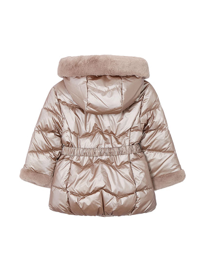 MAYORAL GLOSSY COAT WITH BELT