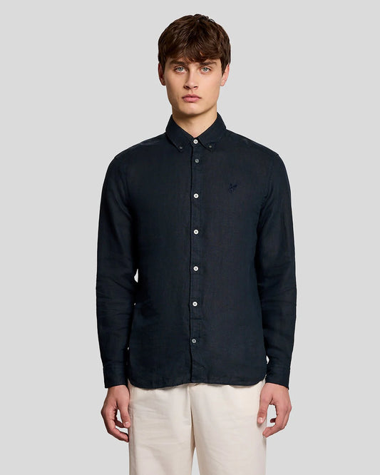 LYLE & SCOTT LINEN BUTTON DOWN SHIRT