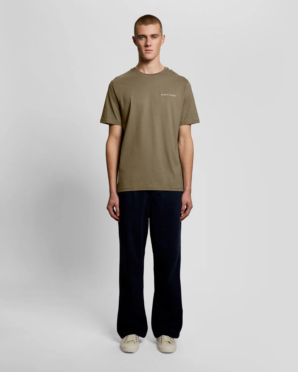 LYLE & SCOTT SCRIPT LOGO COTTON CREW NECK T-SHIRT