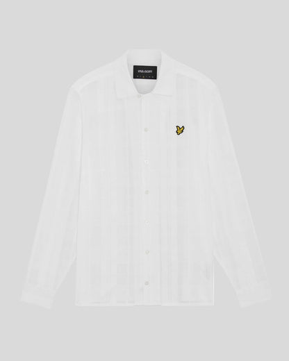 LYLE & SCOTT COTTON CHECK TEXTURED SHIRT