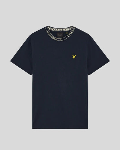 LYLE & SCOTT COLLAR LOGO RIBBED T SHIRT