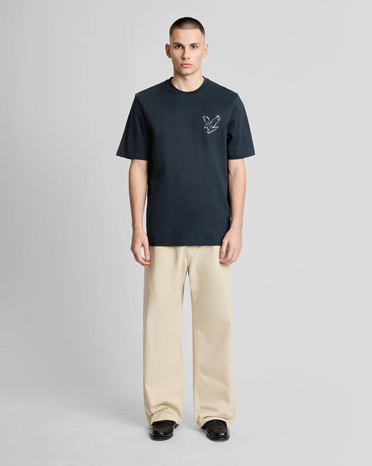 LYLE & SCOTT CHROME EAGLE GRAPHIC T SHIRT