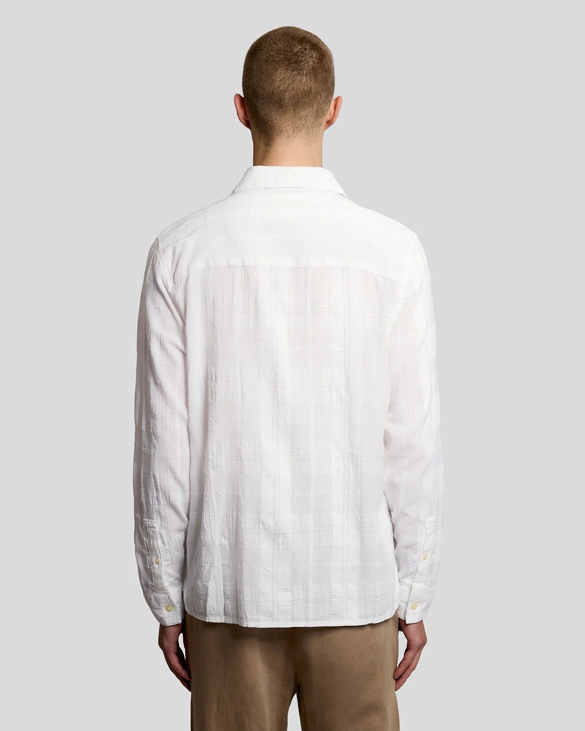 LYLE & SCOTT COTTON CHECK TEXTURED SHIRT