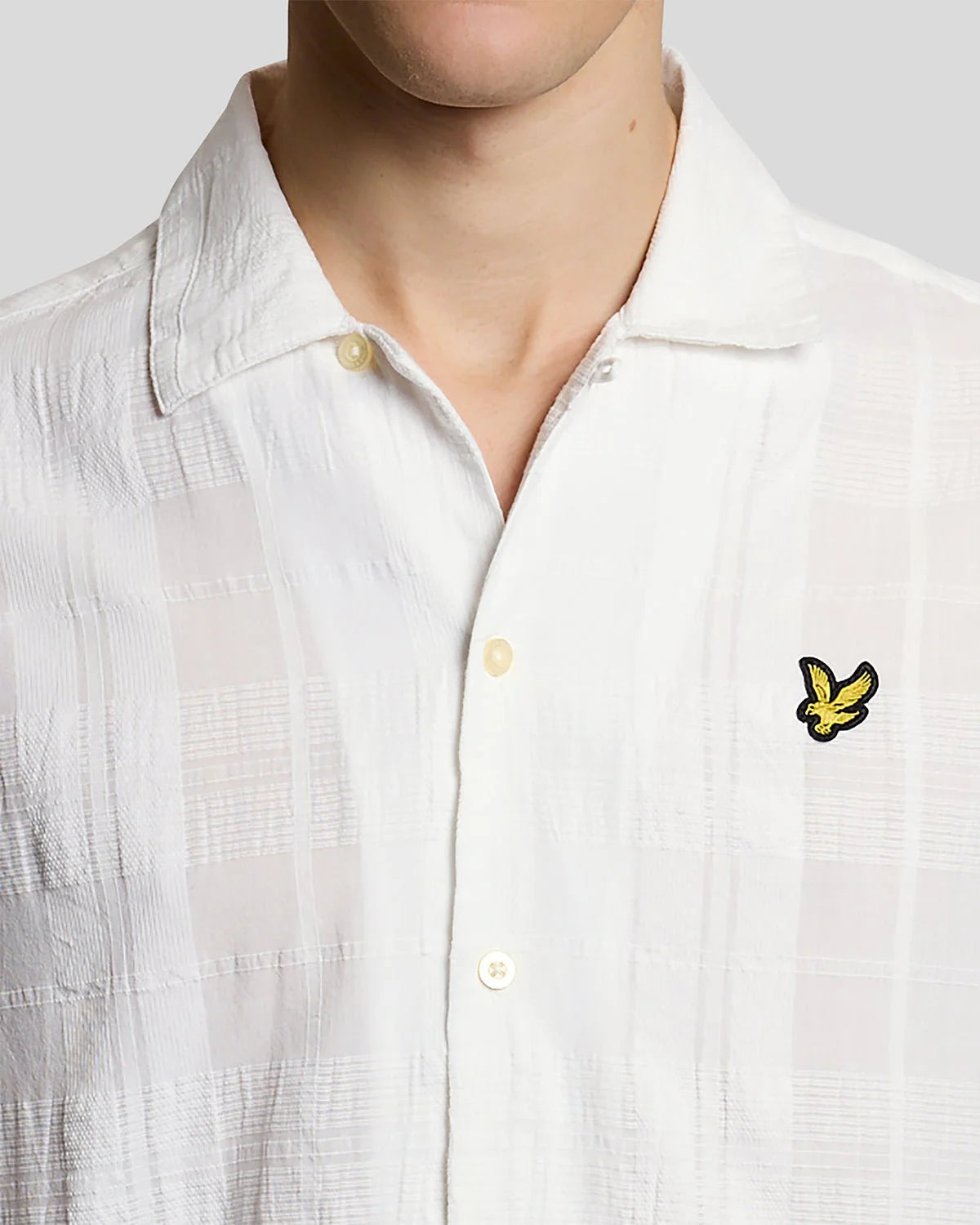 LYLE & SCOTT COTTON CHECK TEXTURED SHIRT