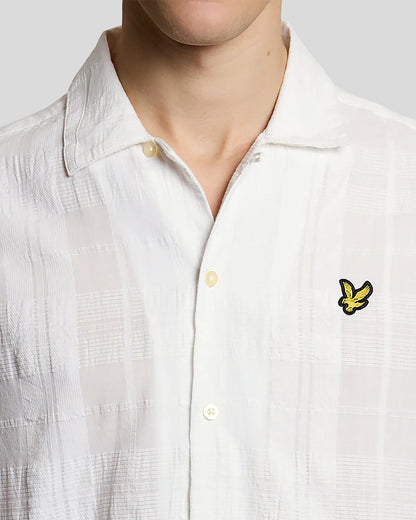 LYLE & SCOTT COTTON CHECK TEXTURED SHIRT