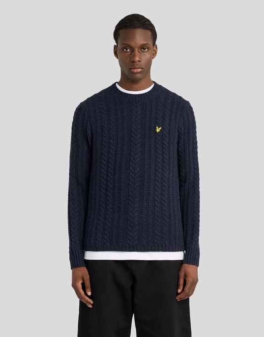 LYLE & SCOTT CABLE KNIT CREW NECK JUMPER