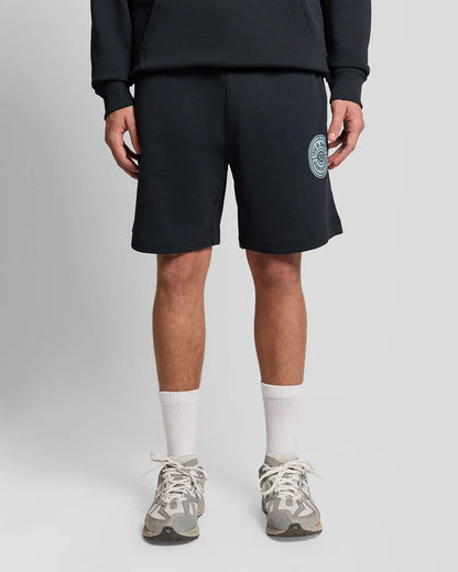 LYLE & SCOTT GRAPHIC BADGE COTTON SWEAT SHORTS