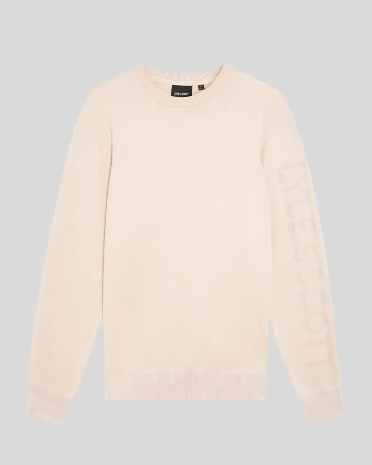 LYLE&SCOTT MESH LOGO CREW NECK JUMPER
