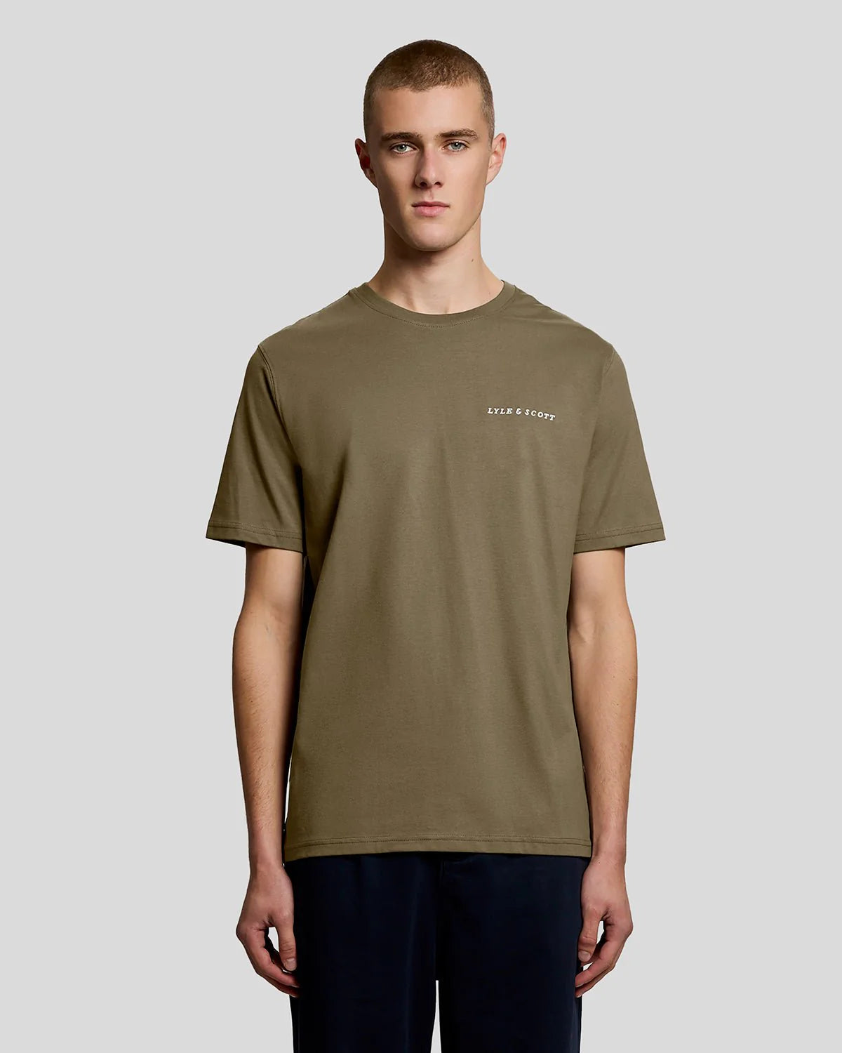 LYLE & SCOTT SCRIPT LOGO COTTON CREW NECK T-SHIRT