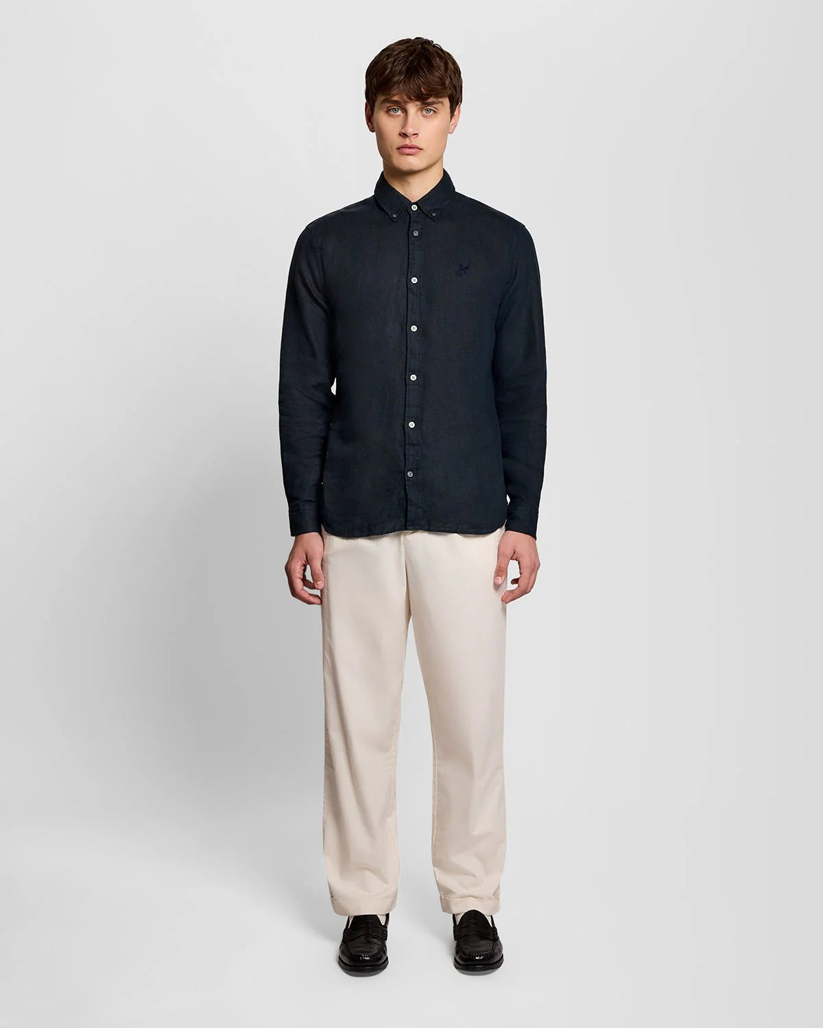 LYLE & SCOTT LINEN BUTTON DOWN SHIRT