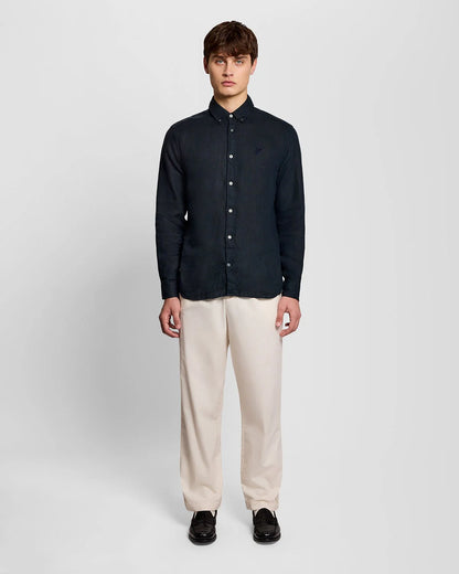 LYLE & SCOTT LINEN BUTTON DOWN SHIRT