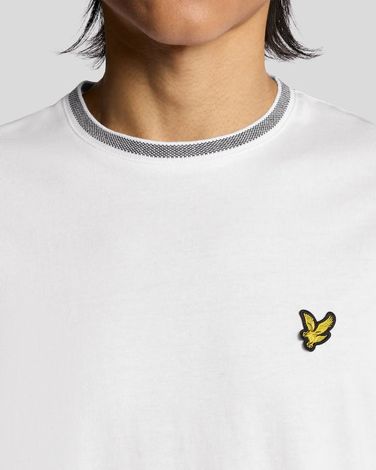 LYLE & SCOTT BIRDSEYE HALF TIPPED T SHIRT