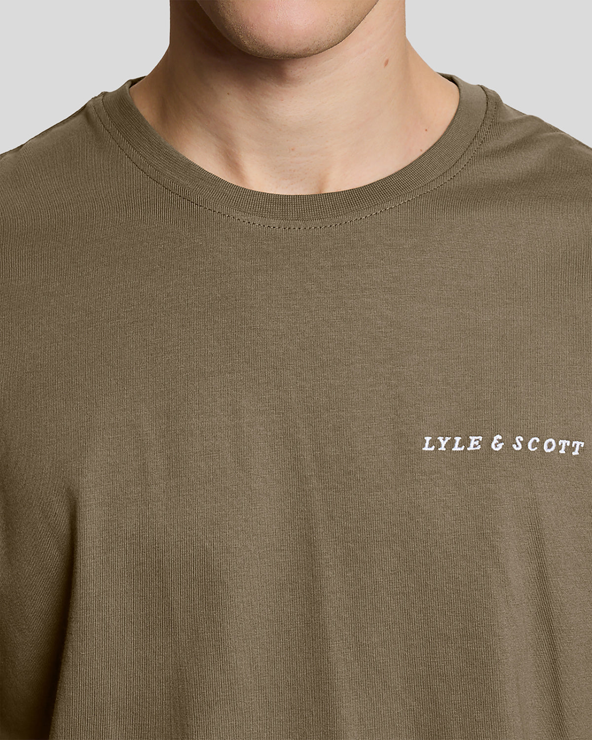 LYLE & SCOTT SCRIPT LOGO COTTON CREW NECK T-SHIRT