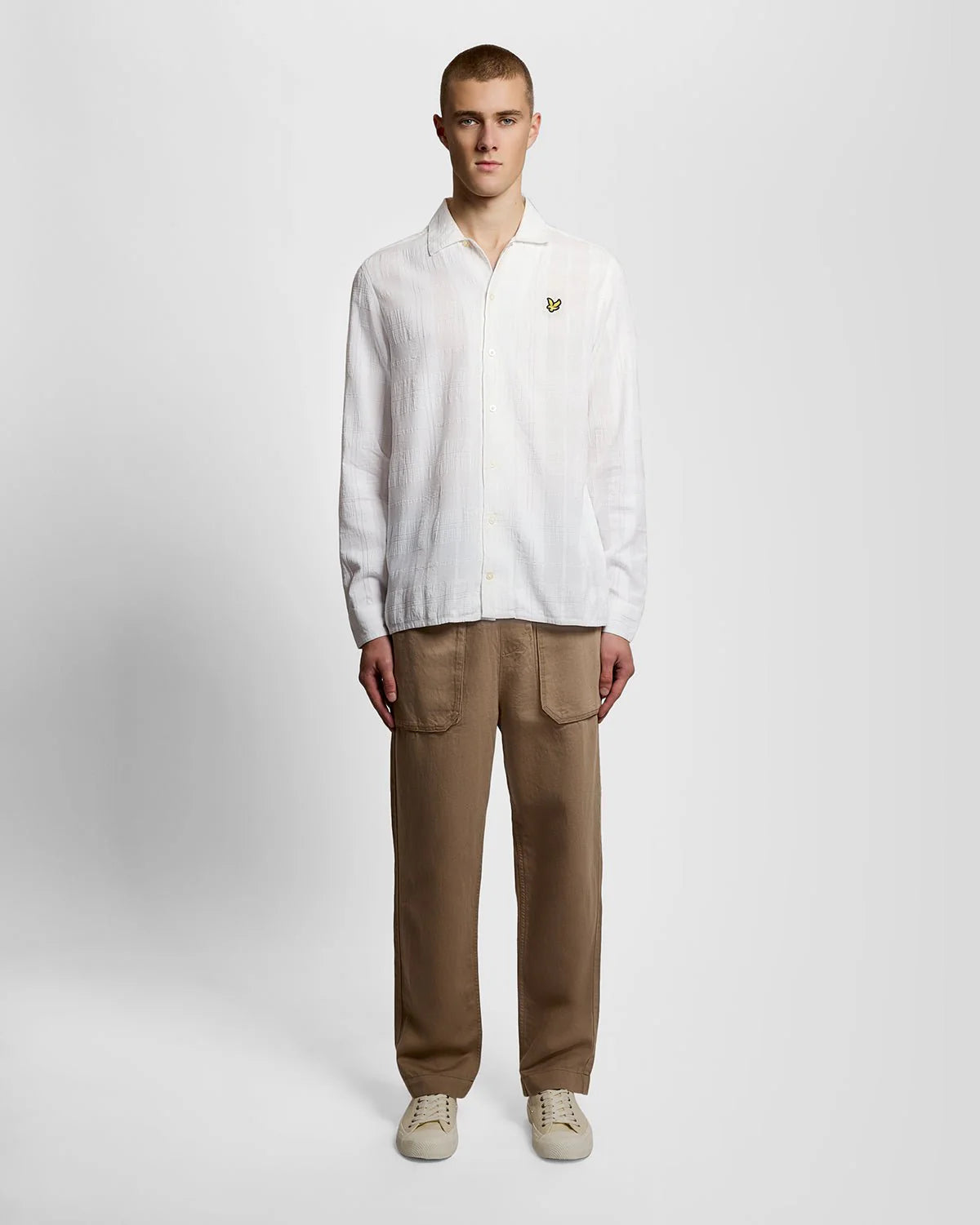 LYLE & SCOTT COTTON CHECK TEXTURED SHIRT
