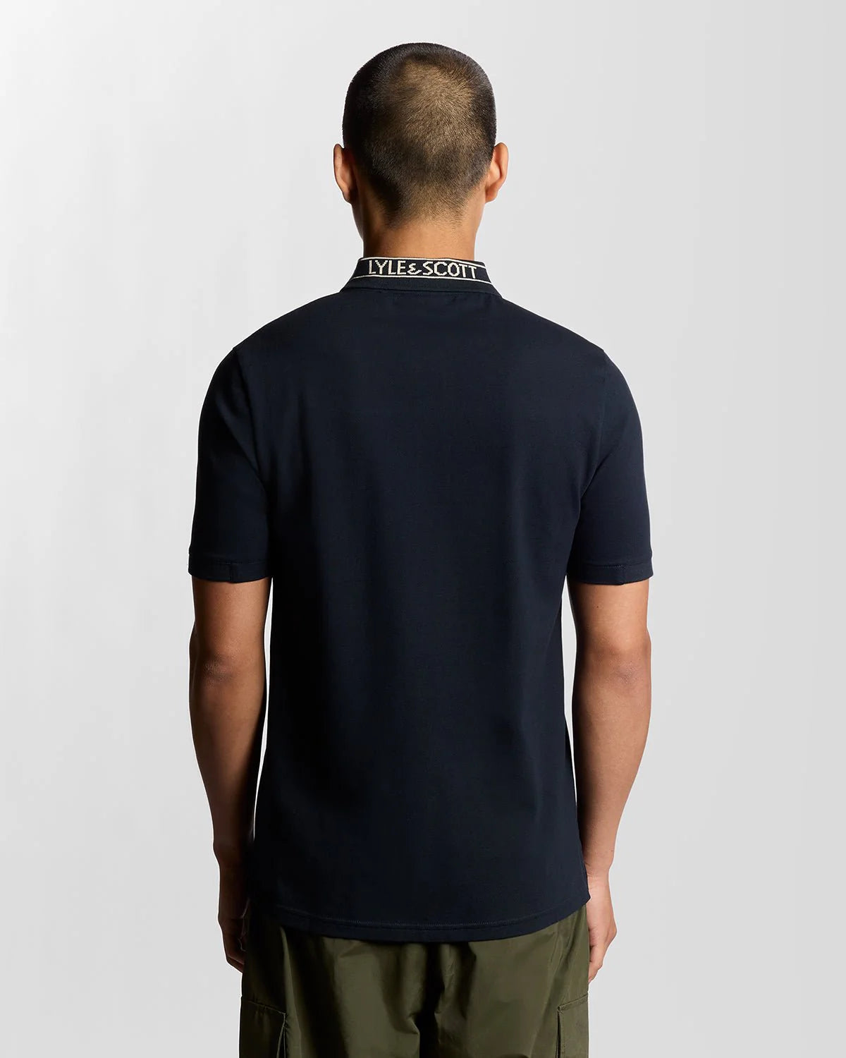 LYLE & SCOTT LOGO RIBBED POLO SHIRT