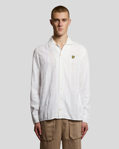LYLE & SCOTT COTTON CHECK TEXTURED SHIRT