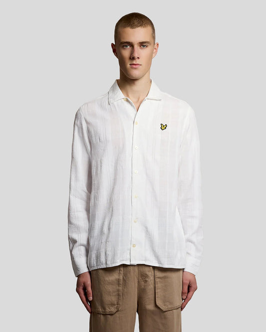 LYLE & SCOTT COTTON CHECK TEXTURED SHIRT