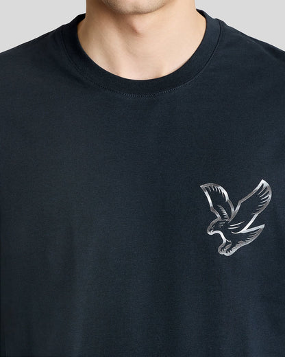 LYLE & SCOTT CHROME EAGLE GRAPHIC T SHIRT
