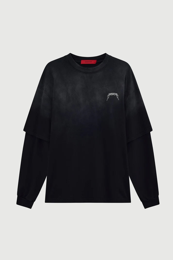 ACUPUNCTURE FASHION METAL OVERSIZED LS T SHIRT