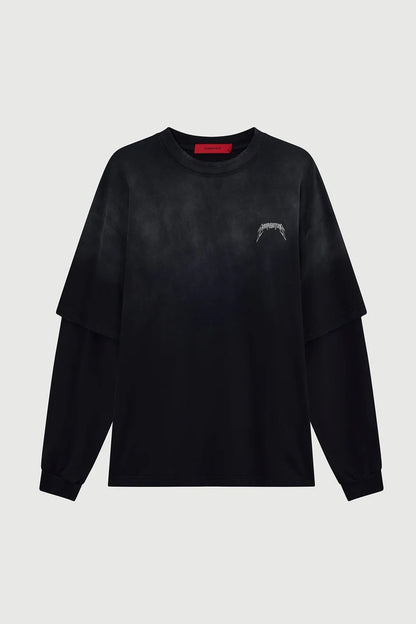 ACUPUNCTURE FASHION METAL OVERSIZED LS T SHIRT