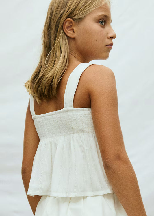 MAYORAL METALLIC THREAD TOP WITH BOW