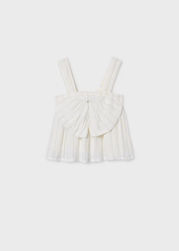 MAYORAL METALLIC THREAD TOP WITH BOW