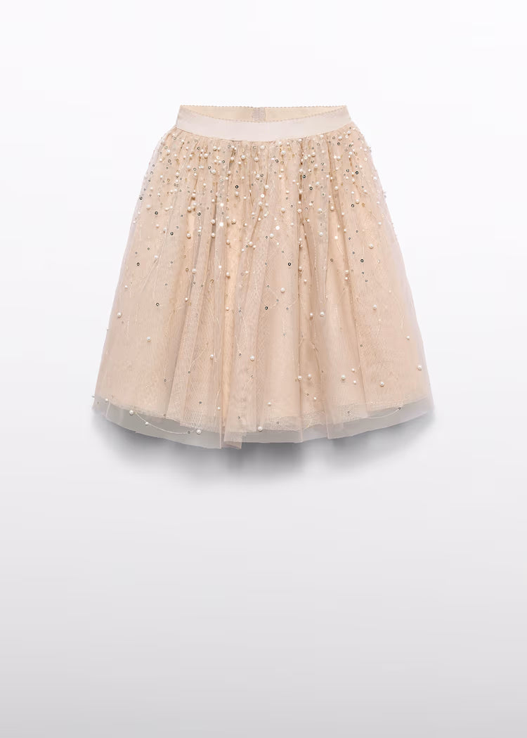 ABEL & LULA GIRLS PEARLS MIDI SKIRT