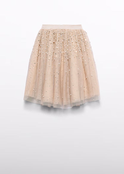 ABEL & LULA GIRLS PEARLS MIDI SKIRT