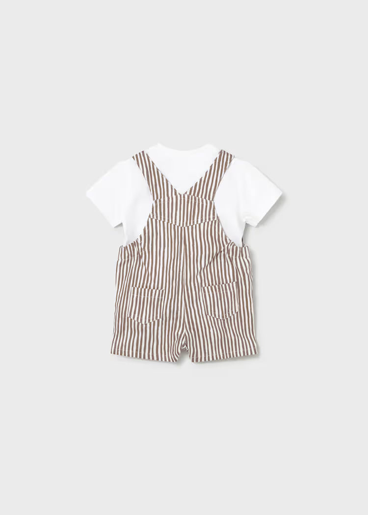 MAYORAL MOCK DUNGAREES WITH NEWBORN HAT