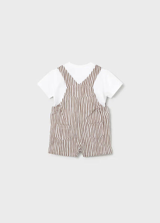 MAYORAL MOCK DUNGAREES WITH NEWBORN HAT