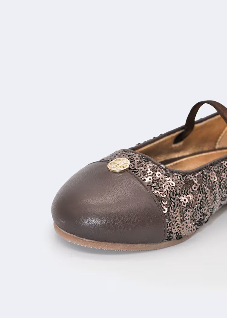 ABEL & LULA GIRLS SEQUINED BALLERINA PUMPS