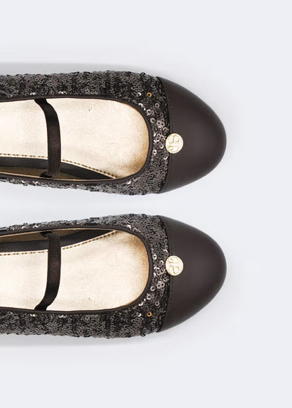 ABEL & LULA GIRLS SEQUINED BALLERINA PUMPS