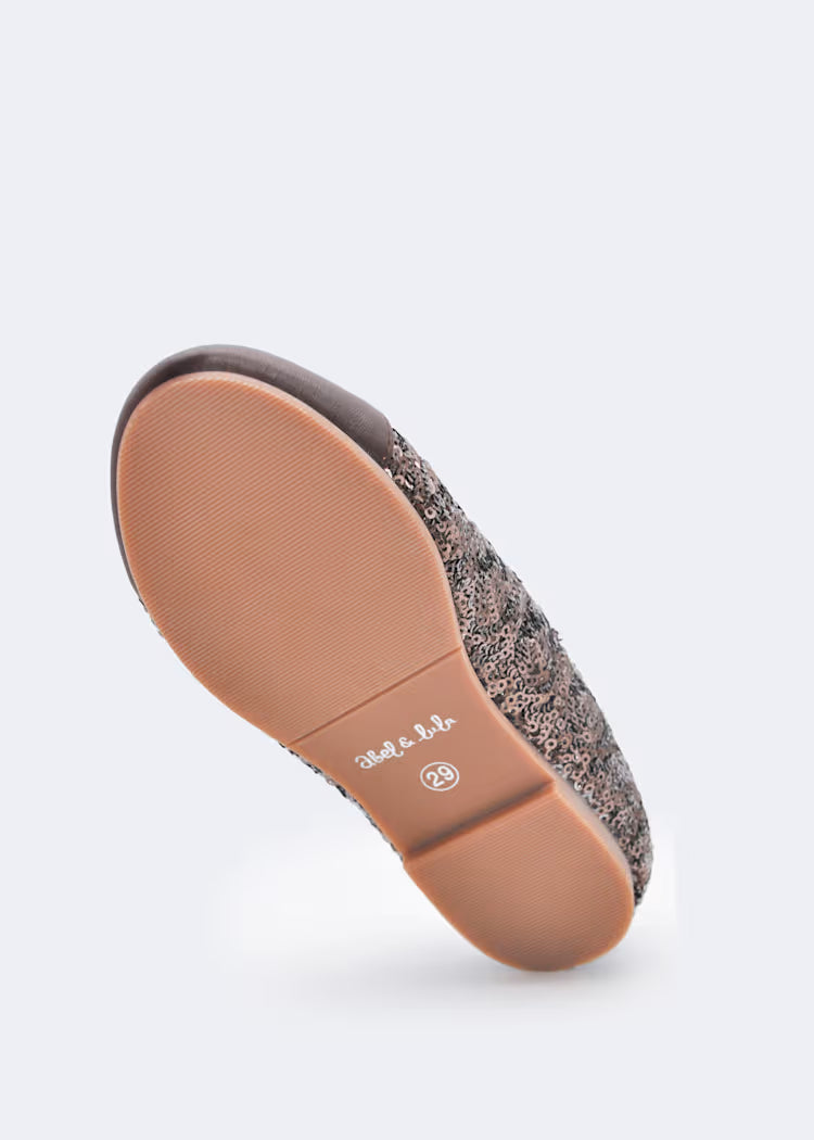 ABEL & LULA GIRLS SEQUINED BALLERINA PUMPS