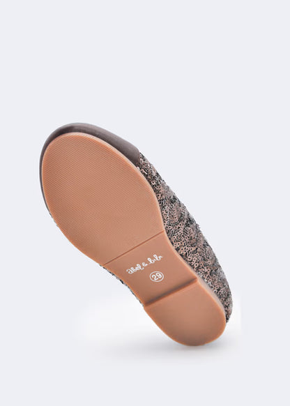 ABEL & LULA GIRLS SEQUINED BALLERINA PUMPS