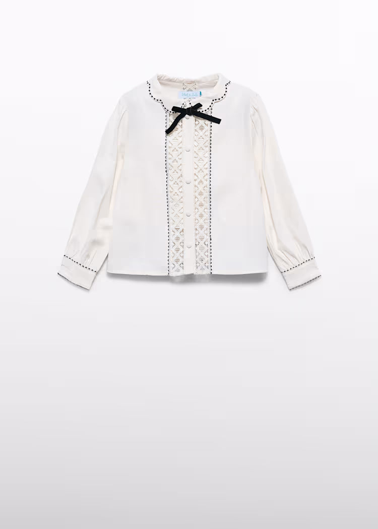 ABEL & LULA GIRLS CONTRAST BLOUSE