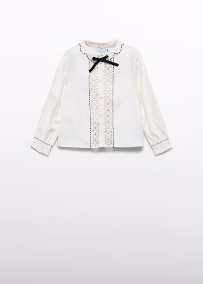 ABEL & LULA GIRLS CONTRAST BLOUSE