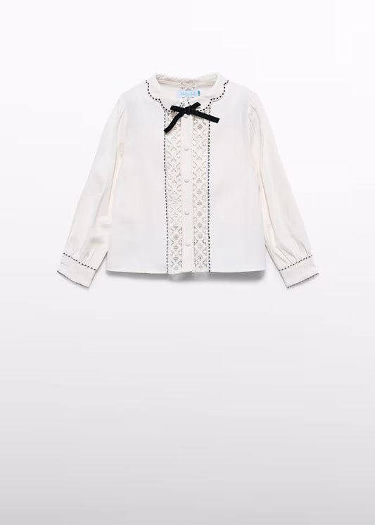 ABEL & LULA GIRLS CONTRAST BLOUSE