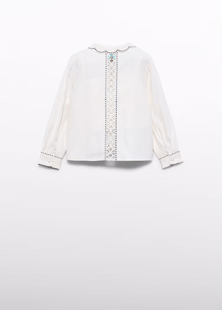 ABEL & LULA GIRLS CONTRAST BLOUSE